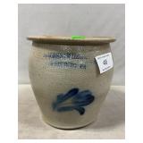 Cowden & Wilcox Blue Decorated Stoneware Crock