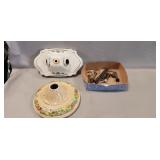 (2) Vintage Ceramic Light Fixtures