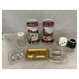 Advertising Ashtrays, Budweiser Steins,