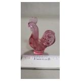 (1) Vintage Fenton Art Glass Miniature Pink Rose