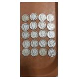 (20) U.S. Silver Mercury Dimes (90% Silver)