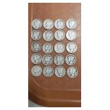 (20) U.S. Silver Mercury Dimes (90% Silver)