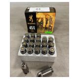 (20) Rounds Of Browning .45 Auto Ammo
