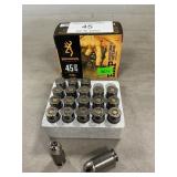(20) Rounds Of Browning .45 Auto Ammo