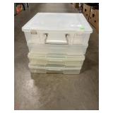 (4) Plastic  Storage Cases