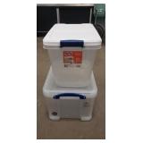 (2) Plastic Storage Containers w/ Lids