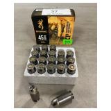 (20) Rounds Of Browning .45 Auto Ammo