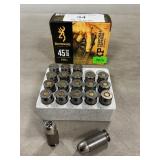 (20) Rounds Of Browning .45 Auto Ammo