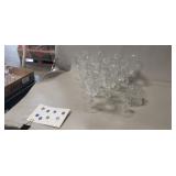 (10) Heisey Glass Goblet Water Glasses, (1)