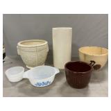 Haeger Vase, Watt Bowl (Cracked), Planter