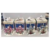 (4) Christmas Valley Illustrated Porcelain