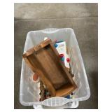 Storage Tote With Wooden Cradle, Tyco Play