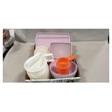 Tray Lot Of Assorted Vintage Tupperware