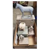 (4) Assorted Earthenware Figurines w/ Boxes