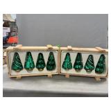 Mikasa Studio Nova Handblown Glass Tree Ornaments