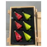 (2) Mikasa Glass Christmas Tree Ornament Sets