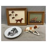 Irish Setter Clock, Ceramic Wall Art & Plate,