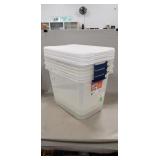 (3) Plastic Storage Containers w/ Lids