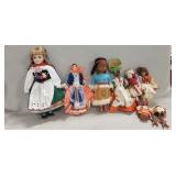 Tray Lot Of Assorted Dolls