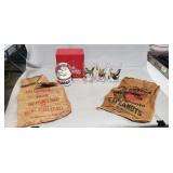(1) Musical Snow Globe, (3) Collector Glasses &