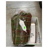 Box Lot With Sunbeam Electric Blanket, Pyrex Pie