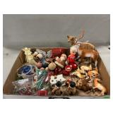 Vintage Christmas Decor, Plastic Deer, Bubble