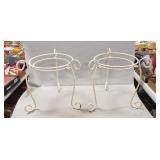 (2) Metal Plant Stands (13" Tall, Holds 8" Pots)