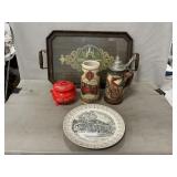 Art Deco Serving Tray, West German & Strohï¿½s