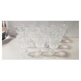 (12) Heisey Glass Goblets Water Glasses