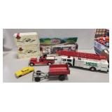Tray Lot Of Assorted Toy Trucks, Cars & More