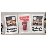 (3) Plastic Coca-Cola "Today
