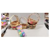 (5) Assorted Easter Baskets & (10) Plastic Eggs