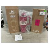 (2) Pink Stanley 40 Oz. Tumblers