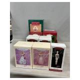 (8) Hallmark Barbie Ornaments, Stocking Hanger