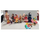 Tray Lot Of Assorted Dolls