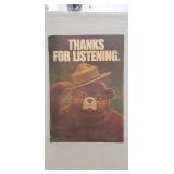 (3) "Smokey The Bear" Cardboard Posters