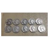 (10) U.S. Silver Quarters (90% Silver)