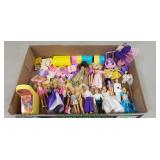 Tray Lot Of Assorted Barbie Mini Dolls &