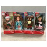 (4) NIP Mattel Kelly Club Doll/Ornament