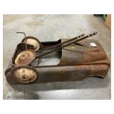 Vintage Pedal Car Frame, Parts