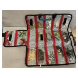Folded ng Organizer With Assorted Spinner Lures,