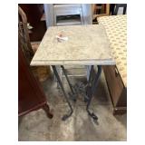 Metal Stand w/ Stone Top