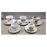 (5) Assorted Tea Cups & Saucers