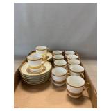 (11) French Limoges Cups & Saucers