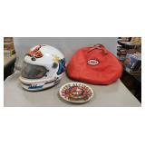(1) Motorcycle Helmet (Size Unknown), (1) Storage