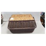 Vintage Sewing Basket w/ Assorted Sewing Supplies