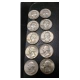 (10) U.S. Silver Quarters
