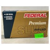 (5) Federal 12 Gauge Rifled Slug Shotgun Shells