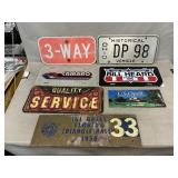 Vintage Signs, Auto Plates, U.S. Open Map