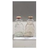 (2) Vintage Snow Crest Glass Bear Banks (7" Tall)